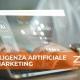 Persona che utilizza un laptop con un'interfaccia digitale sullo schermo